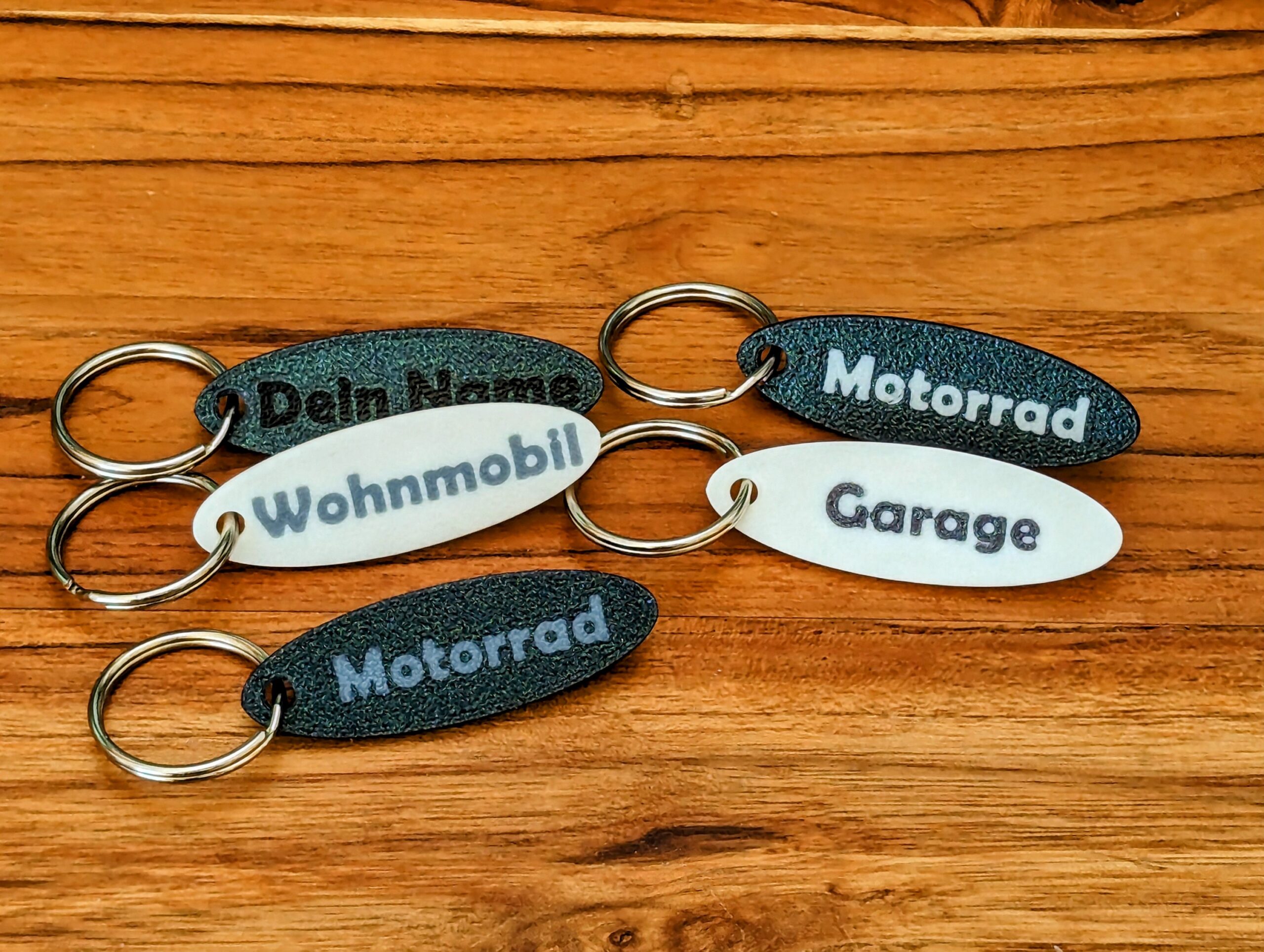 Personalisierbare Schlüsselanhänger 2 Zeilen – 3D-gedruckt, individuell anpassbar Keyholder – Bild 3