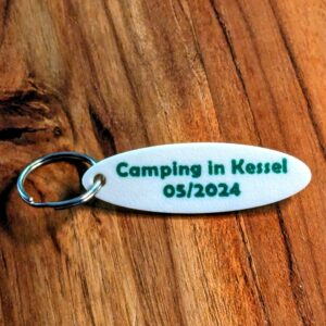 Personalisierbare Schl&uuml;sselanh&auml;nger 2 Zeilen &ndash; 3D-gedruckt, individuell anpassbar Keyholder