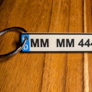 Personalisierbare Nummernschild Schl&uuml;sselanh&auml;nger &ndash; 3D-gedruckt, individuell anpassbar Keyholder