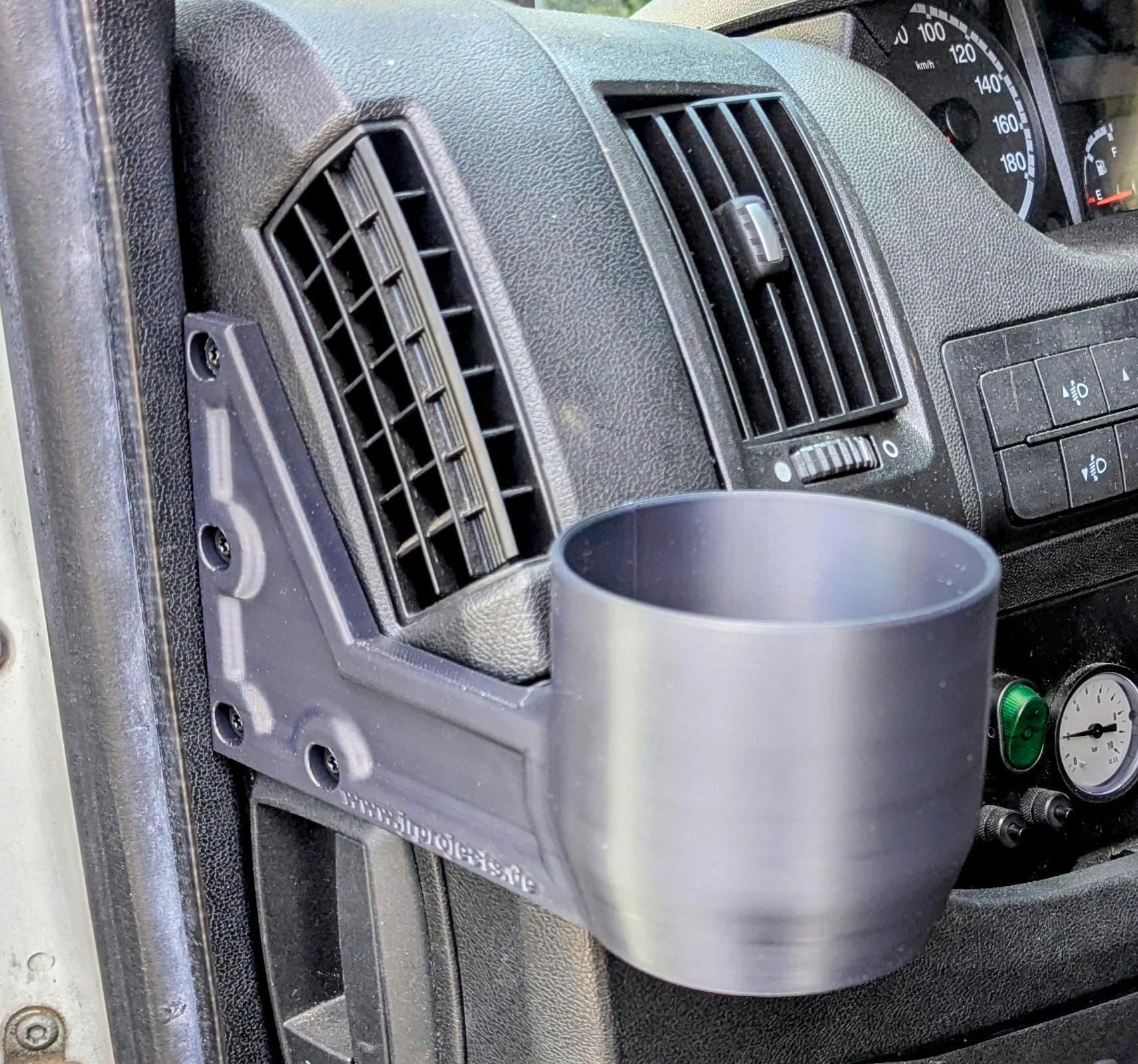 Getränkehalter Fiat Ducato Citroën Jumper Peugeot Boxer – 3D-gedruckt, ASA, UV-beständig, bis 1,5L